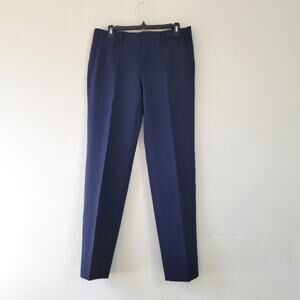 Versace Seeksucker Wool Blend Navy Slim Leg Trousers Pants Size 46
